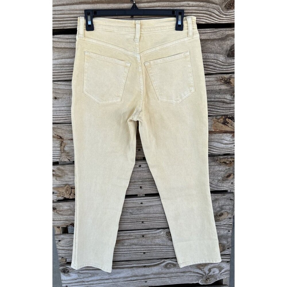 Banana Republic HIGH-RISE Straight Leg Jeans Light Yellow Women's Size‎ 26x27